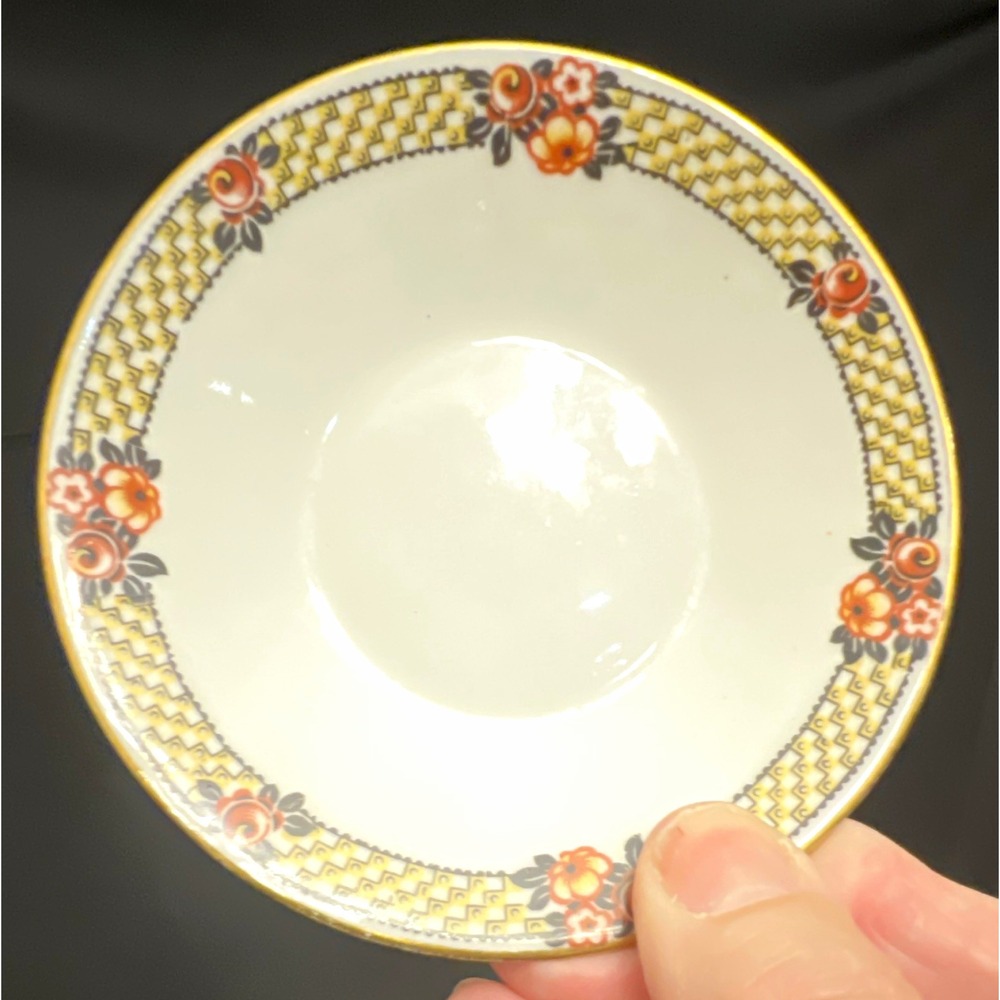 Sigismond Maas Limoges France Porcelain 4" Demitasse Saucer Floral Rim White
